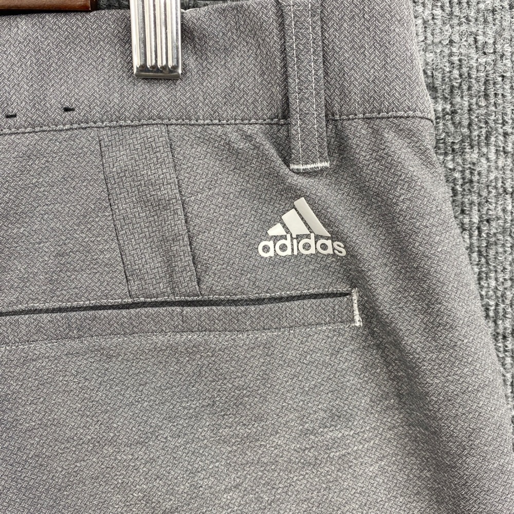 Adidas Golf Shorts Mens 35 Gray Textured Performance Athletic Country Club - Picture 10 of 11